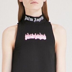 Palm Angels burning logo cotton jersey Dress Small